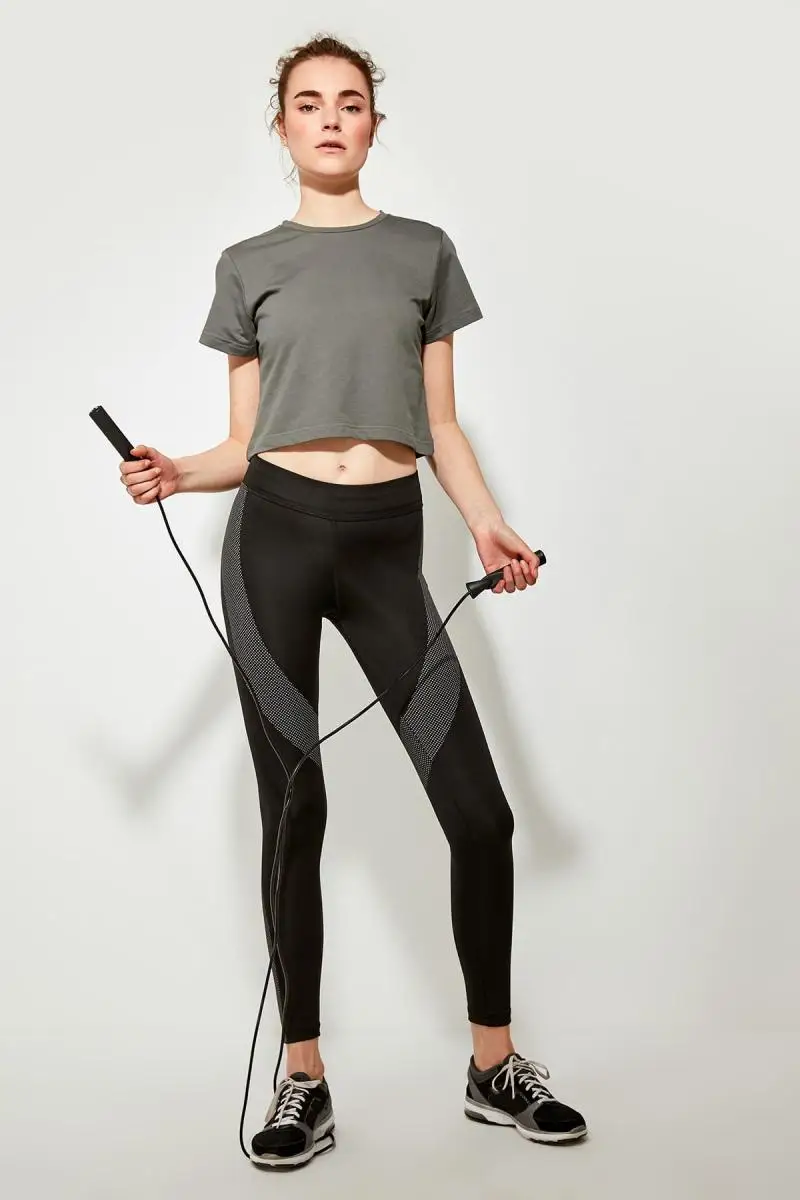 Trendyol черные спортивные Леггинсы TWOSS19YN0165 | Женская одежда