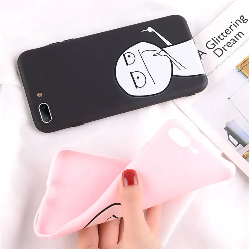 Чехол USLION Funny Man для iPhone 12 6 7 8 Plus X XR XS Max чехлы 6S мягкий силиконовый чехол на заднюю