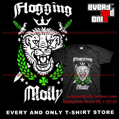 Flogging Molly в стиле Блэк металл хлопковая Футболка Панк футболка одежда|Мужские