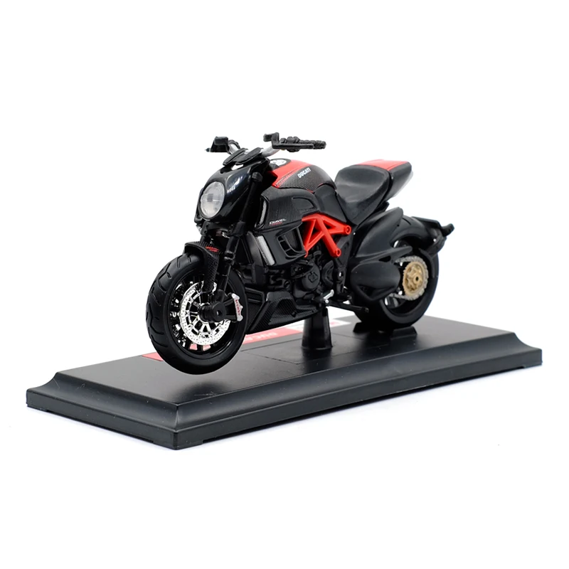 MAISTO 1:18 Diavel углеродная Литая модель мотоцикла работоспособная короткошерстная