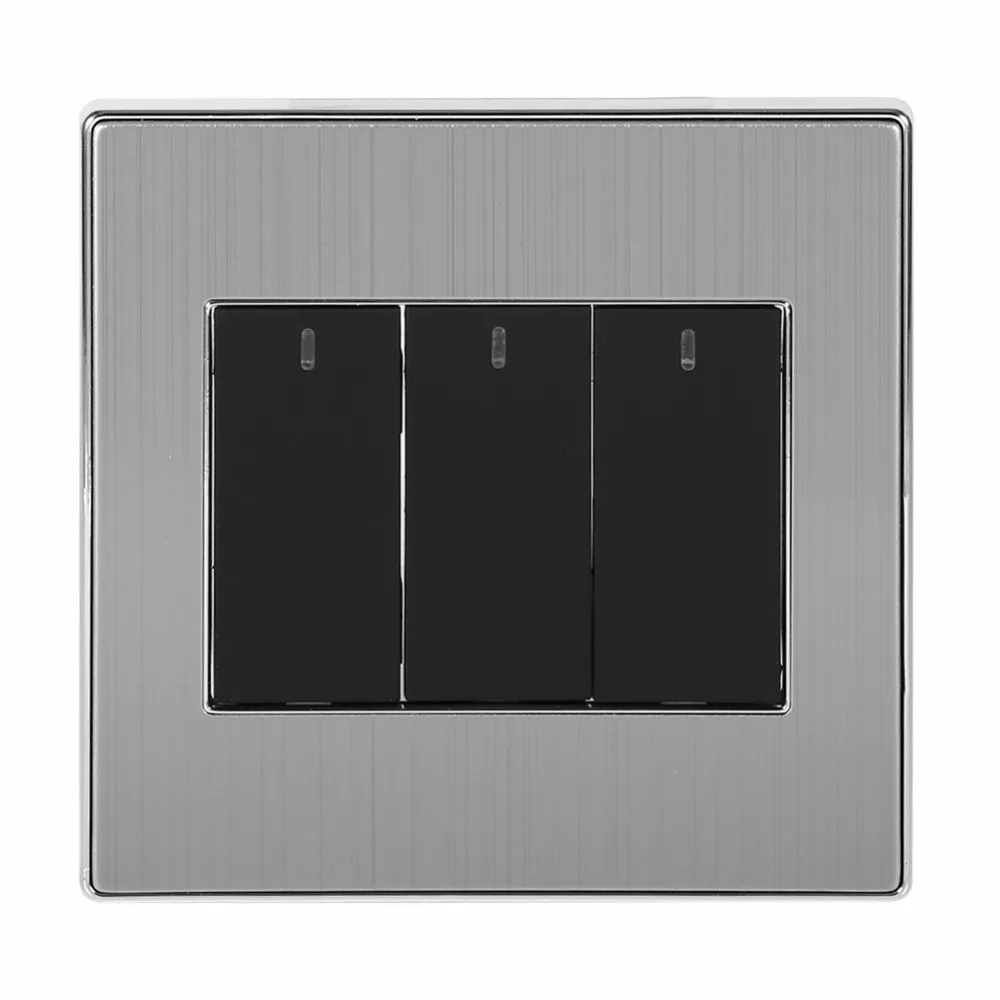 Настенный светильник 1/2/3 Gang 1 Way 250V 10A современный Электрический кнопочный