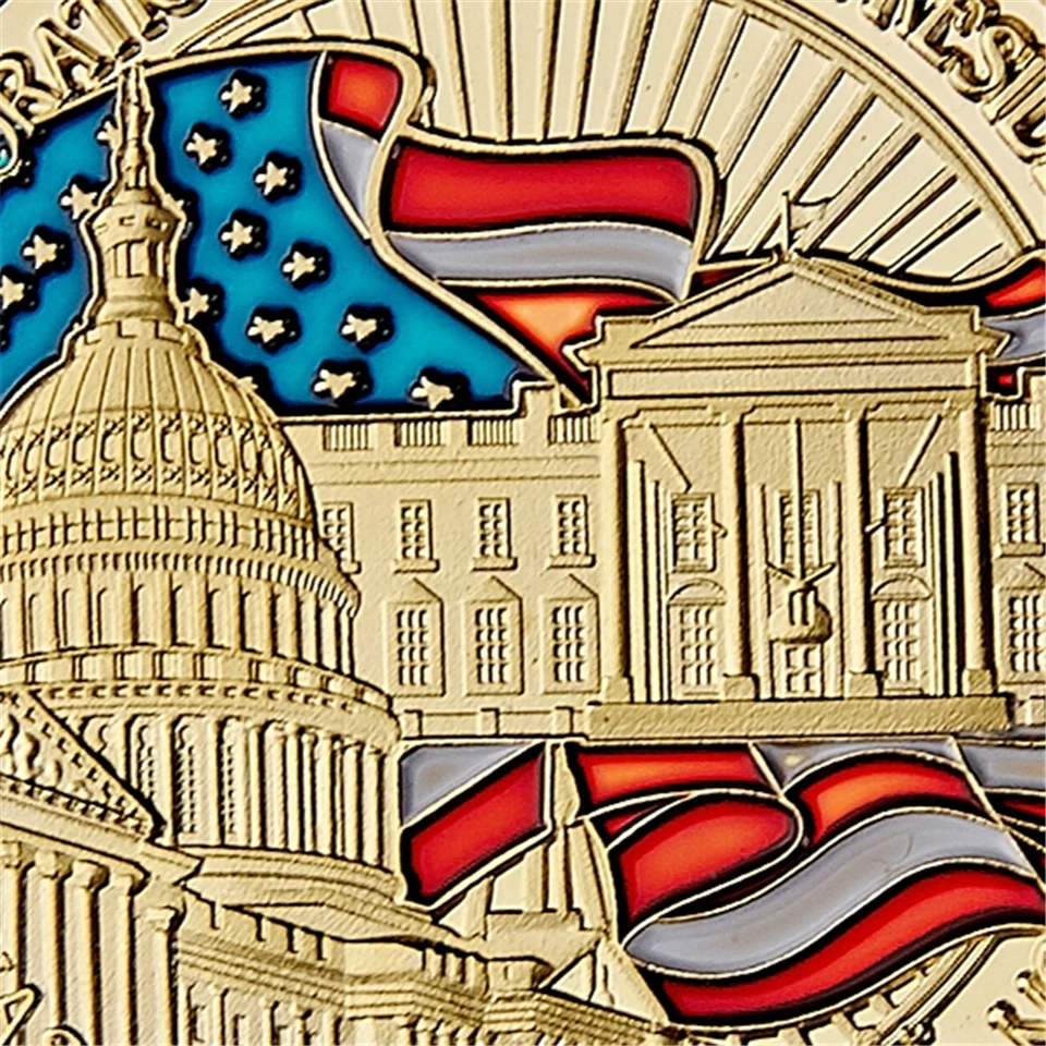 2009 г. Президент США Барак Хусейн Обама торжественное открытие позолоченного