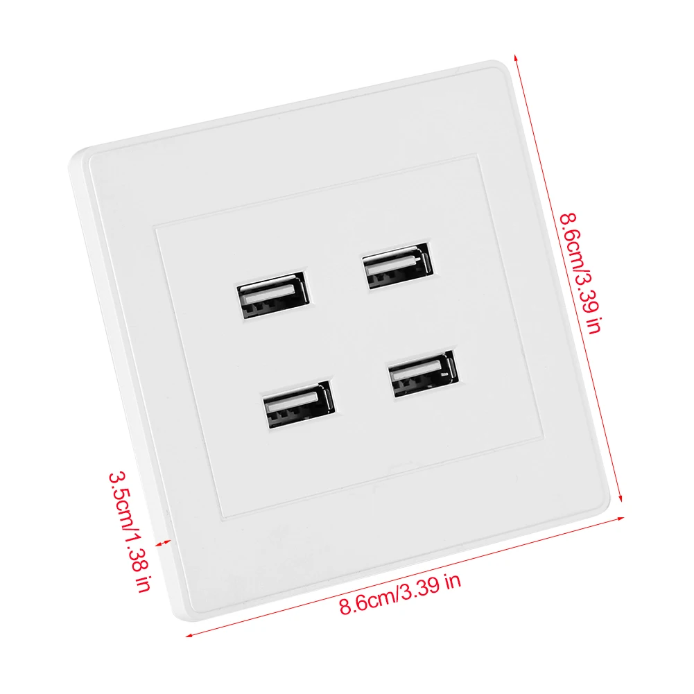 ANENG 4 USB-порта 5 в постоянного тока для дома и офиса электрическая настенная