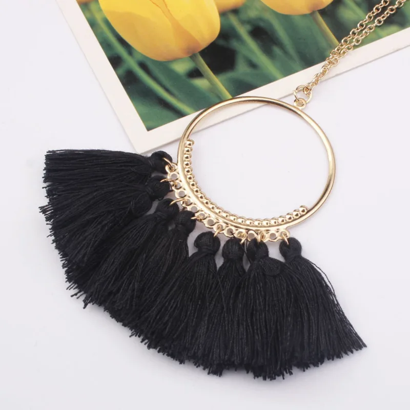 Длинное ожерелье с кисточками для женщин винтажное Брендовое оптовая продажа