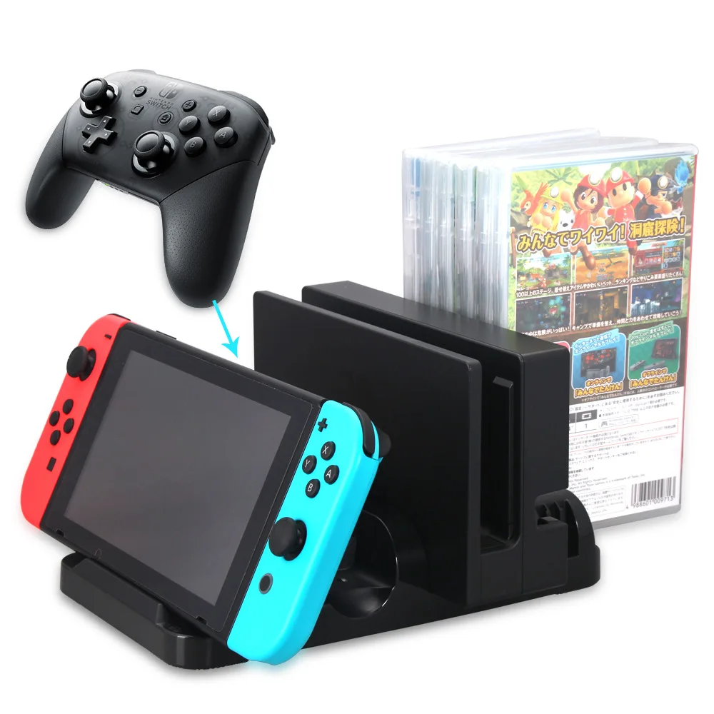 Ipega Multi-Function Charging Dock Game Console Charge Stand Base Charger With 6 Card Boxes Storage For Nintend Switch Pr | Электроника