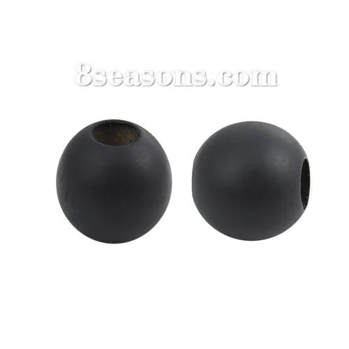 Hinoki Wood Spacer Beads Round Dark Gray About 25mm(1&quot) Dia Hole: Approx 10mm - 9mm 20 PCs | Украшения и аксессуары