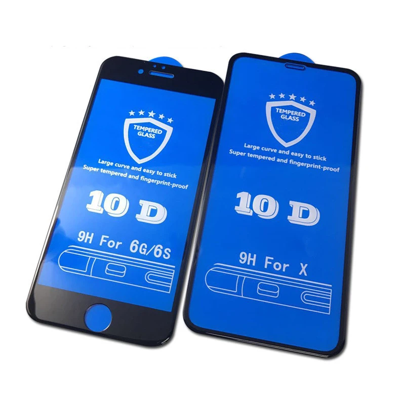 Защитное стекло 10D для iphone 11 pro 8 7 6 6s plus apple x xr xs max защитная пленка чехол 10S |
