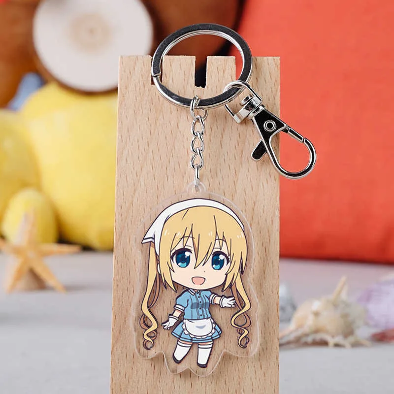 Брелок в виде мультяшной фигурки аниме Blend S брелок для автомобильных ключей