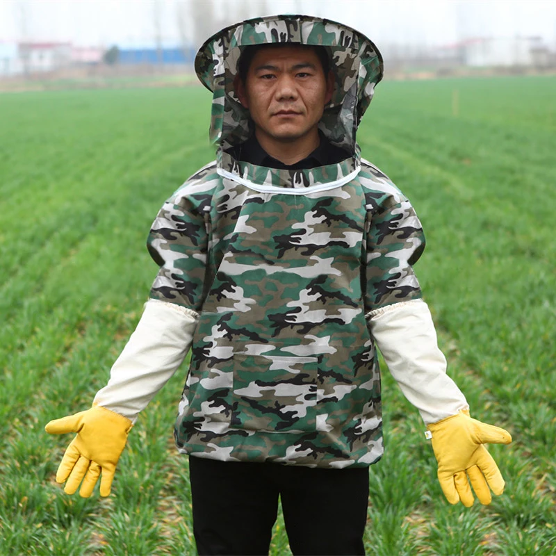 Protective Beekeeping Gloves Safe Layer Suit Bite Protection Unisex Defend Bee Keeping Jacket Veil Safety Cloth | Дом и сад