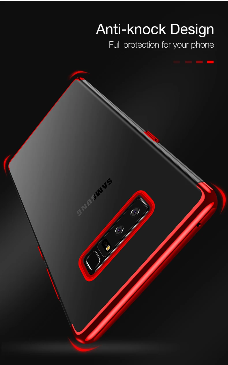 

Ultra Thin Plating Transparent Phone Case For Samsung Galaxy S10 Plus S10 Lite Soft TPU For Note9 8 S9 S8Plus Silicon Shockproof