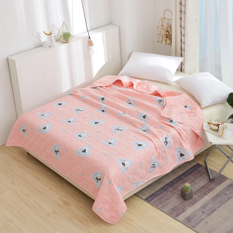 New Printing Summer Quilts for Adult Kids 150x200cm / 200x230cm Blue Air Condition Blanket Modern Style Quality Quilt | Дом и сад