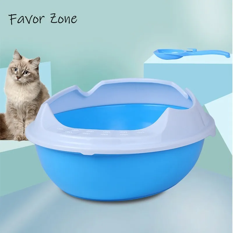 Полу закрытые кошачьи кровати анти всплеск ПЭТ собака Кошачий Ящик пластиковые