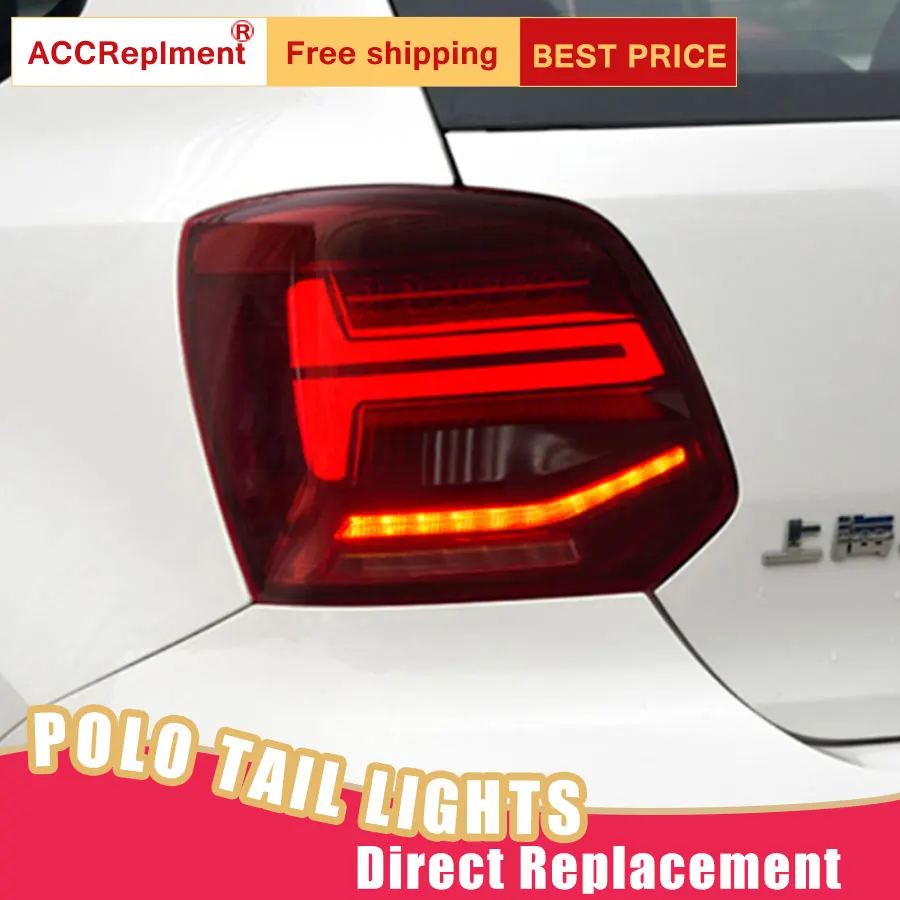 Новый светодиодный фонарь светильник s в сборе для VW Polo 2012 2017 задний стоп сигнал