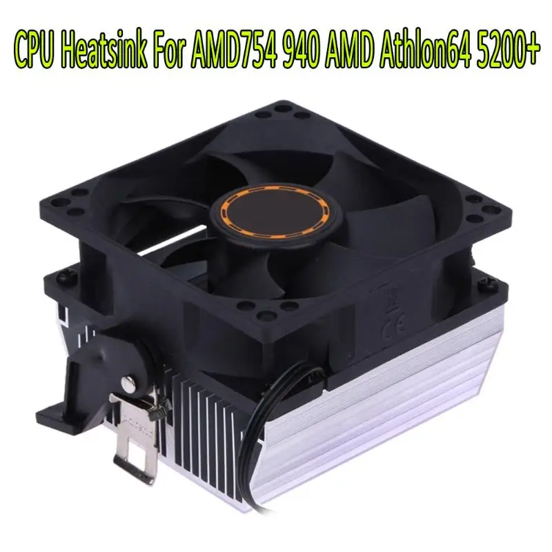 

Охлаждающий вентилятор для процессора AMD AMD754 939 940 AMD Athlon64 5200, 80*80*25 мм, алюминиевый