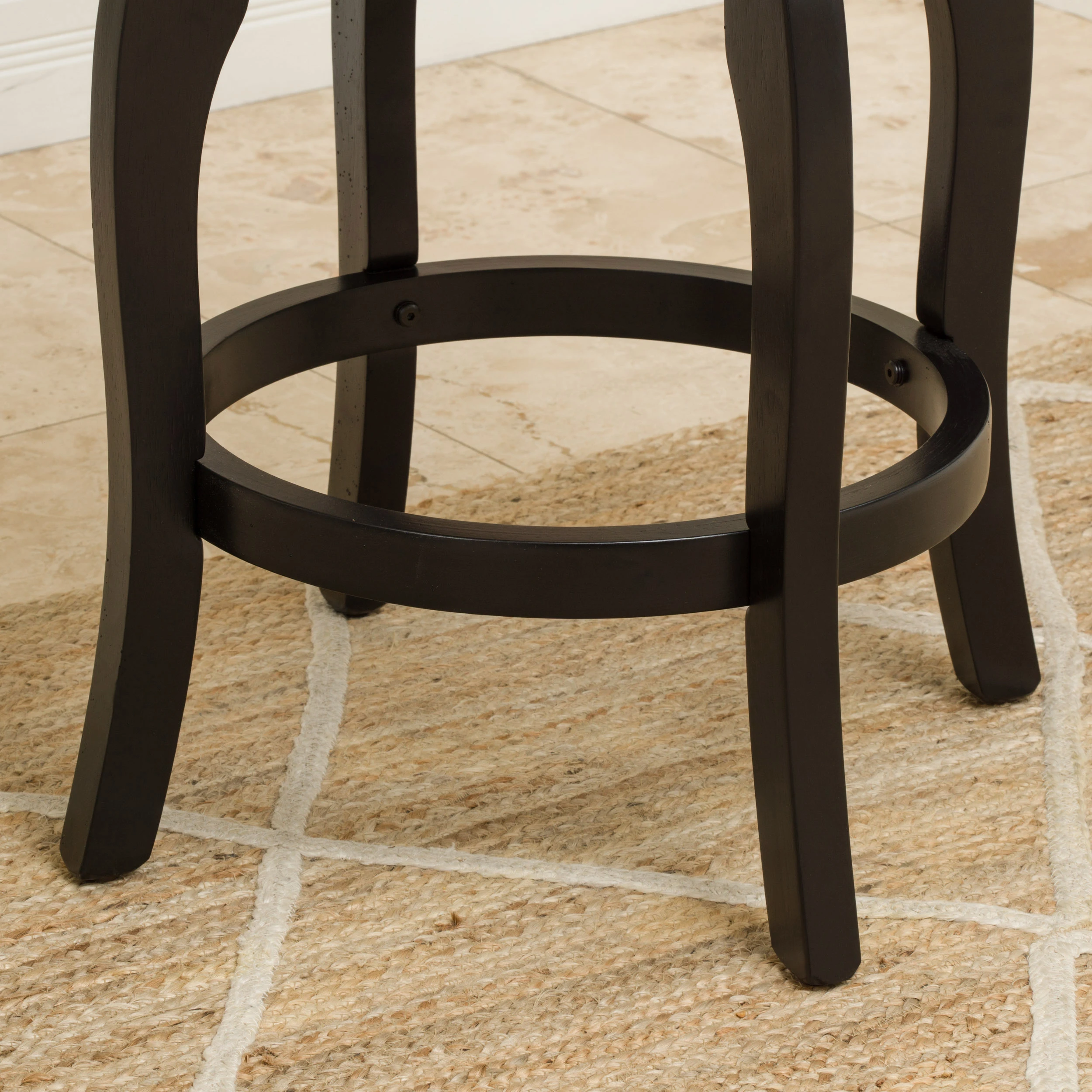 Cody 25 дюйма вооруженных эспрессо кожа поворотный счетчик табурет |