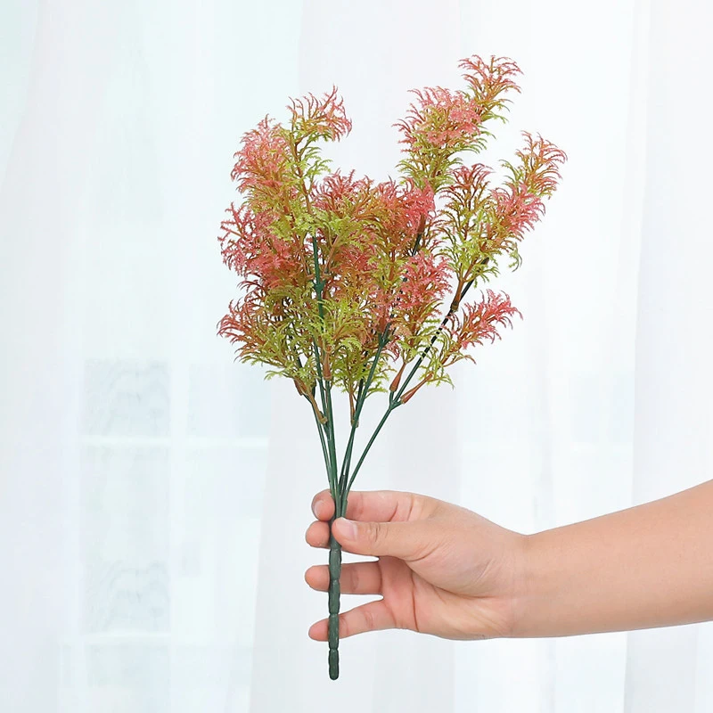 33 38 см искусственные Поддельные Листва расположение реалистичные зеленые пучок