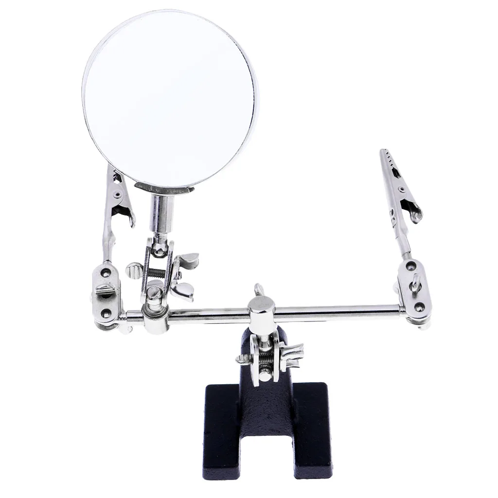 

Helping Hands Magnifier 3.5x Glass with Alligator Clips for Soldering Crafts