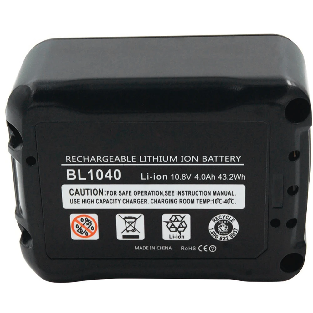 12V 4000Mah литиевые перезаряжаемые сменные батареи для Makita Cxt Bl1040 Bl1015 Bl1020B Df031D Td110D