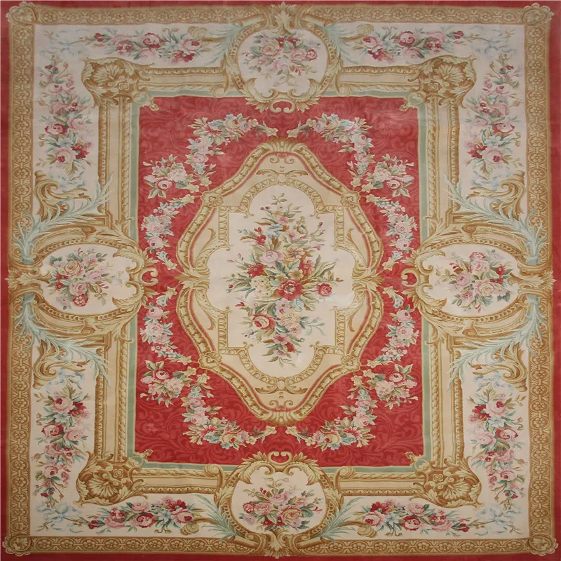 Beste Vintage Hand Made Savonnerie Patroon Wol Tapijt Tapijt Dik En Pluche Bloemen Trellis Ontwerp Savonnerie Rug Handgemaakte Traditionele