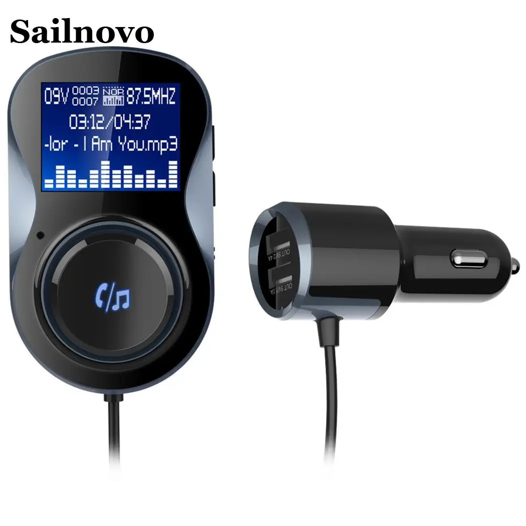 Автомобильный fm передатчик с двойным USB автомобильным зарядным устройством Bluetooth