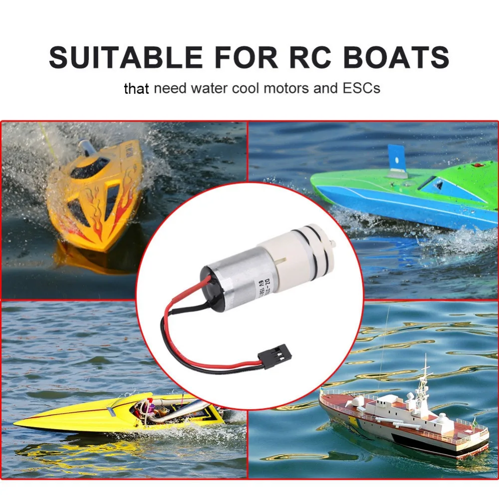 Металлический 3 6 в 370EP водяной охлаждающий насос RC лодочный JR штепсельная вилка