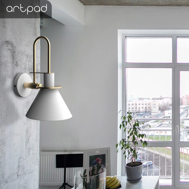 Artpad 5w Nordic Creative Loft Horn Wall Lamp Bedroom Bedside Staircase Mirror Iron Sconce Lighting Fixtures With Led Bulb | Освещение