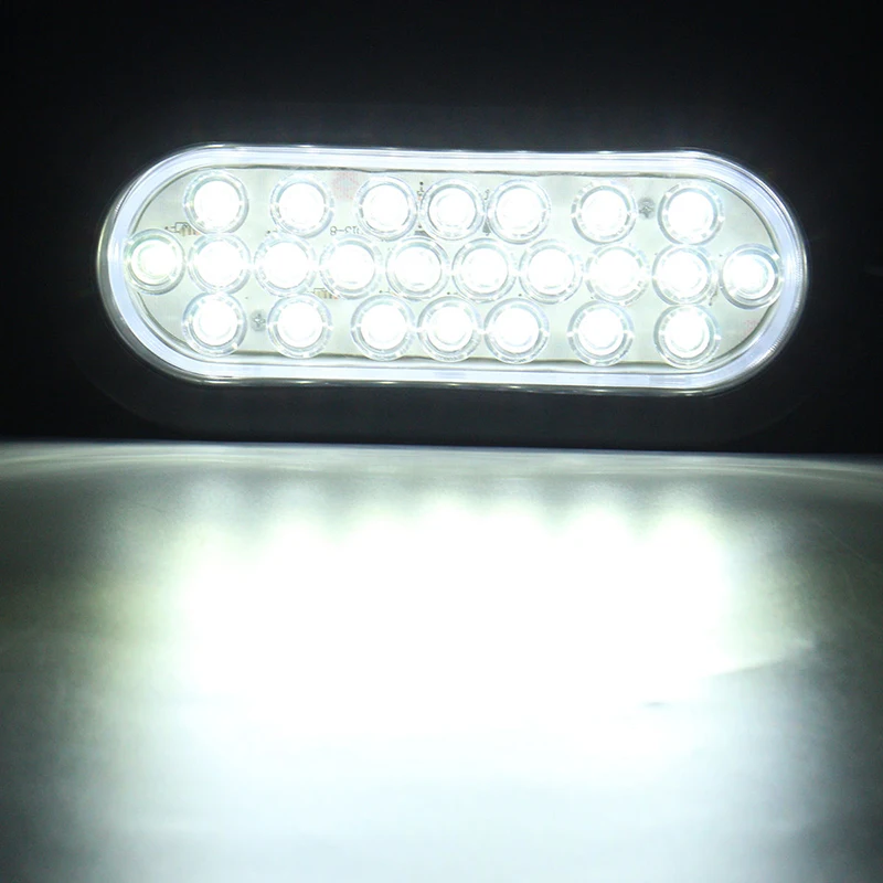 24LED овальный белый грузовик прицеп стоп поворот рельс задний тормоз свет боковой