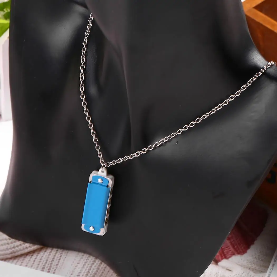 Дети 4 отверстия 8 тон Мини гармоника с necklace ем дома школы и т. д. цепь игрушка 12 г
