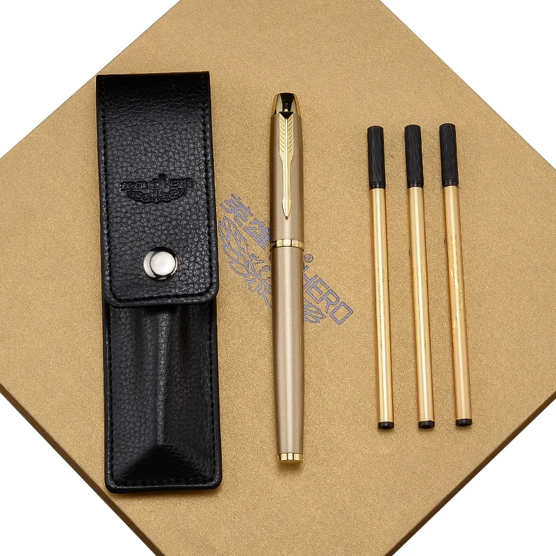 

High Quality Luxury Business Metal pen set Golden Clip Ballpoint pen stylo pennen boligrafos kugelschreiber canetas penna 03667
