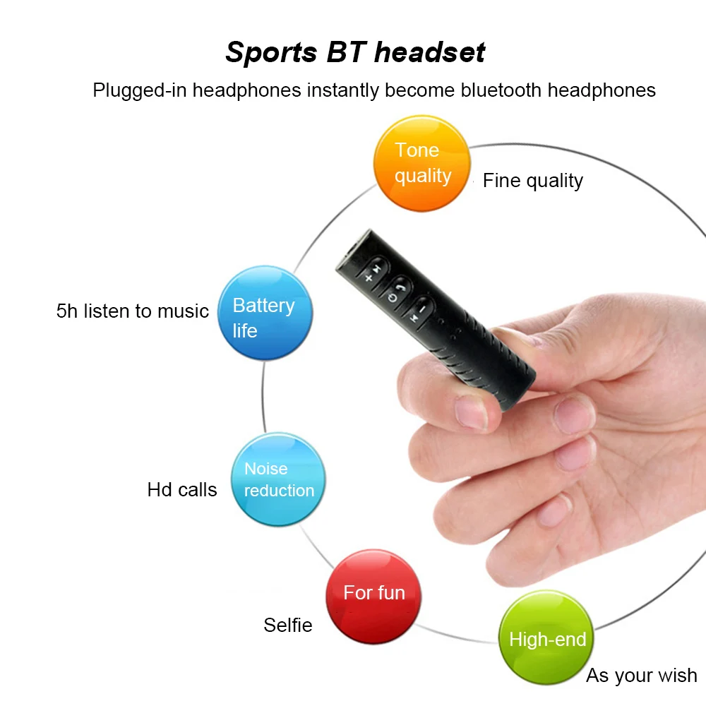 Bluetooth Audio Receiver 3.5mm Wireless BT Stereo Music Adapter for Car Speaker | Электроника