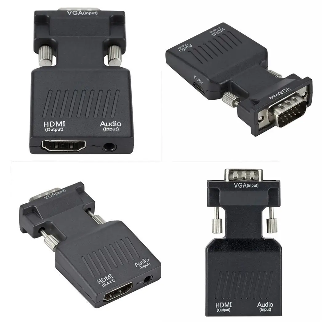 VGA к HDMI адаптер мужчина Женский конвертер с аудио поддержка 1080 p для компьютера
