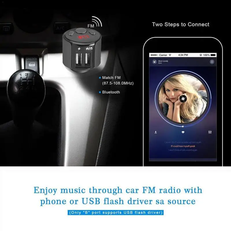 Автомобильный Bluetooth комплект fm-передатчик беспроводной автомобильный стерео