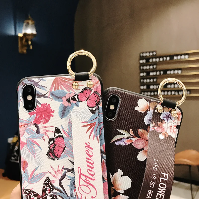 Чехол-браслет для Iphone 8 7 6 6S Plus 5S SE Мягкий чехол из ТПУ X XR XS Max палец кольцо