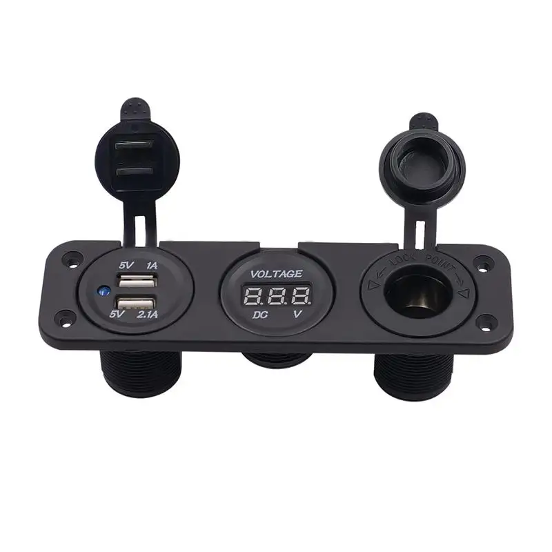 Двойной USB автомобильный прикуриватель для мотоцикла автомобильное зарядное