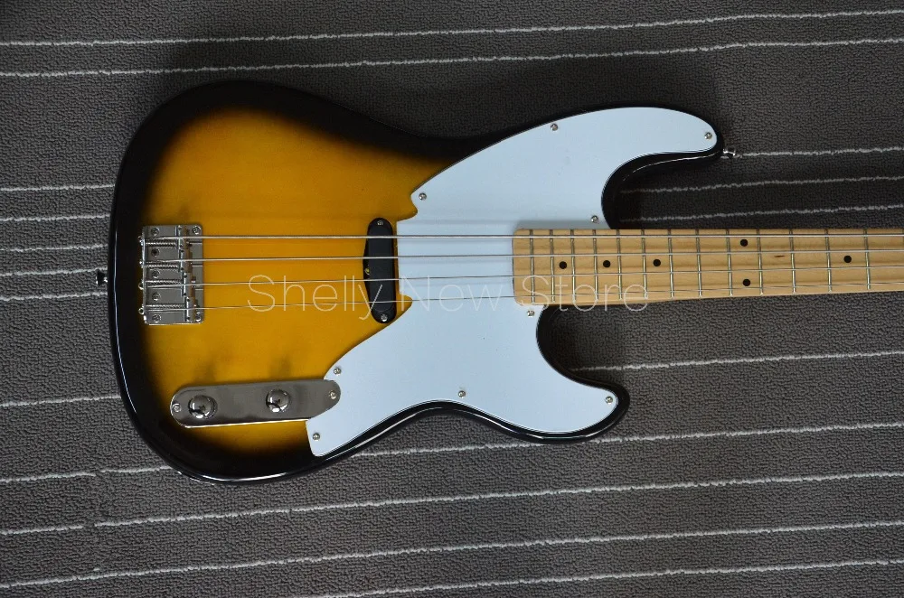 Шелли новый магазин Заводская Продажа sunburst 3ts color P/J bass 4 струны электробас гитара