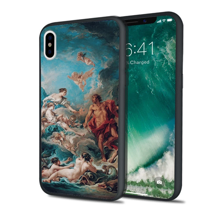 Классический рисунок эстетический Черный силиконовый чехол для телефона iPhone XS Max