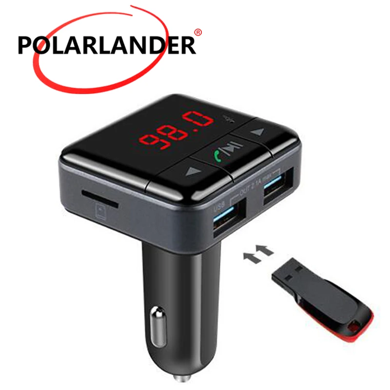 Новый смартфон BluetoothMP3 плеер Handsfree Car Kit Dual USB зарядное устройство FM передатчик с Micro