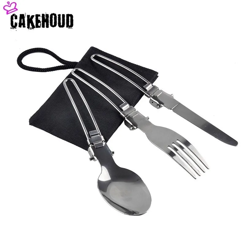 CAKEHOUD комплект переносной посуды 3 комплекта столовых приборов из нержавеющей