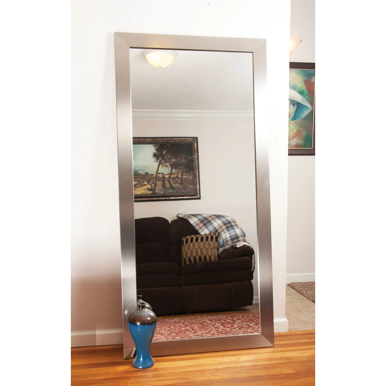 BrandtWorks Modern Silver Floor Mirror 32&quot x 66&quot | Дом и сад