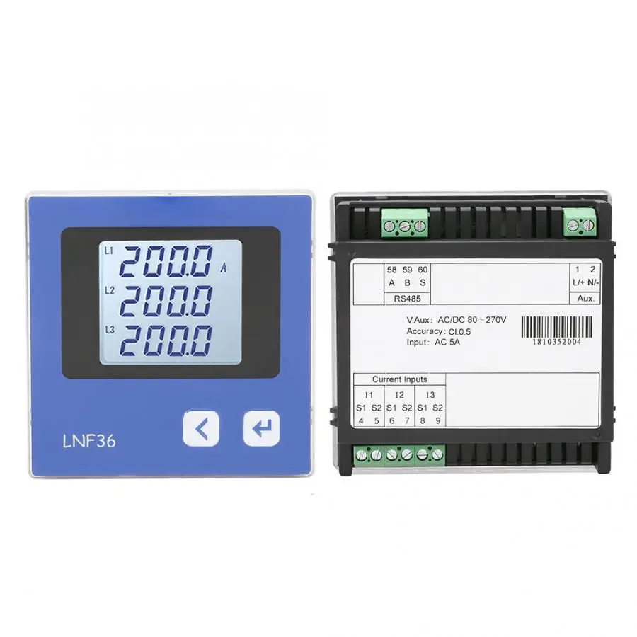 3 фазный измеритель переменного тока LNF36/LNF36 CDigital трехфазный амперметр Цифровой