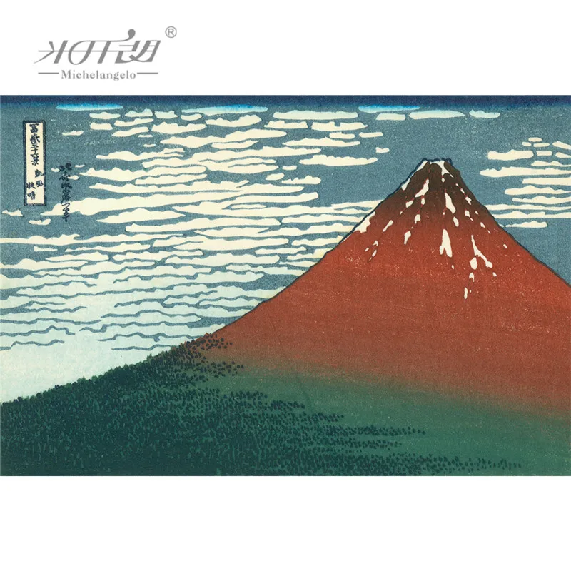 Микеланжело деревянные пазлы Ukiyoe 36 видов горы Фудзи прекрасный ветер чистая