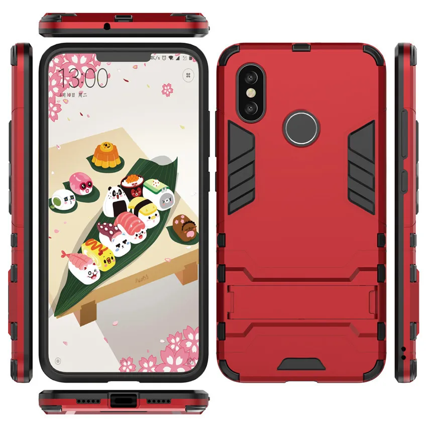 Armor Shock Proof Case For Xiaomi Redmi 7 Note 6 Pro Shield PC+Silicone Phone Cases Cover On Shell |