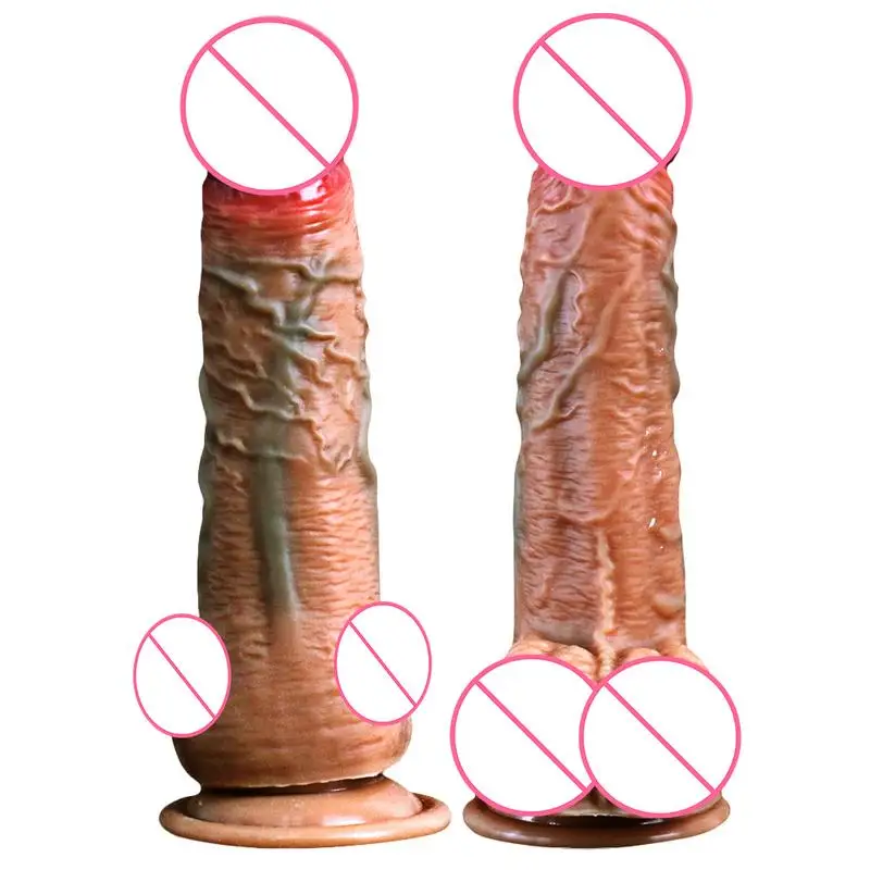Реалистичный фаллоимитатор вибратор согревающий вибрирующий на присоске мягкий