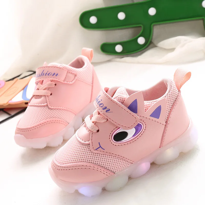 Size21-30 Легкая спортивная обувь 2019 г. весенне-Осенняя детская с мягкой подошвой для