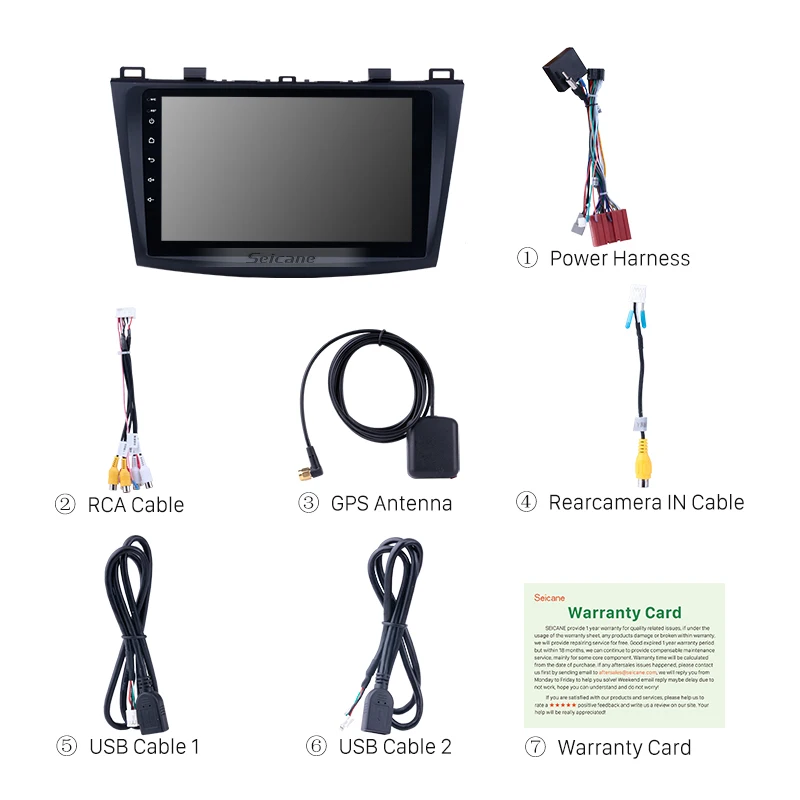 Seicane GPS навигация Радио мультимедийный плеер Android 8 1/9 0 автомобиль для MAZDA 3 2009 2010 2012
