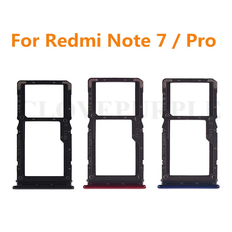 10PCS/lot For Xiaomi Redmi note 7 Pro Note7 Micro SIM Card Tray Holder SD Slot Adapter |