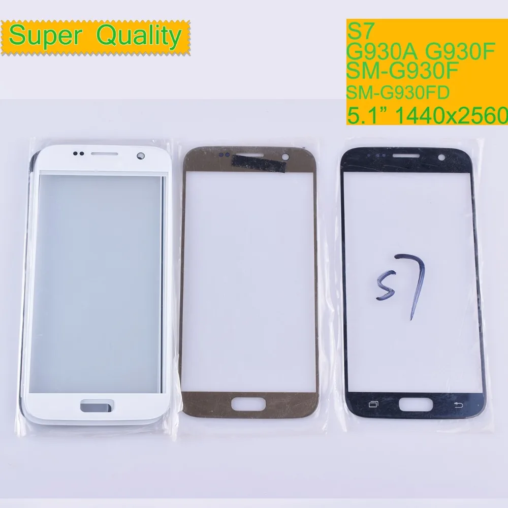 10 шт./лот для Samsung Galaxy S7 G930 G930F SM сенсорный экран передняя стеклянная панель