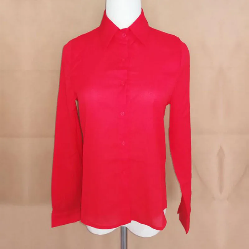 Женские блузки 2018 хлопковая рубашка Blusas Женская Осенняя свободная однотонная