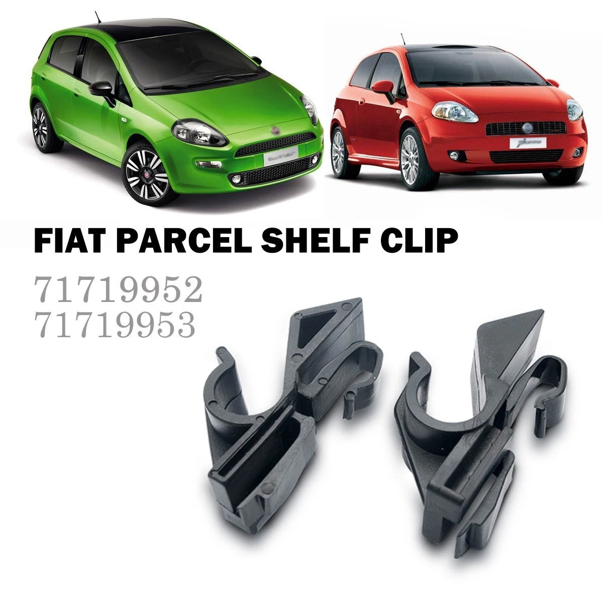Зажим для полки задней посылки Fiat Grande Punto 71719952/71719953 2 шт.|Клипсы и зажимы авто| |