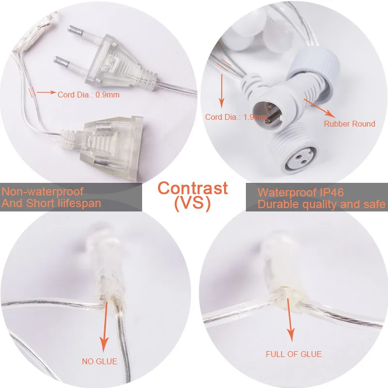 L3m 220V PVC LED свет сосулька Рождественское украшение наружное свадебное вечерние